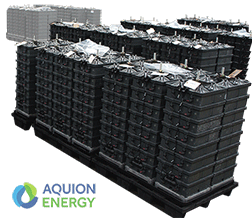 Aquion saltwater batteries quantity palette